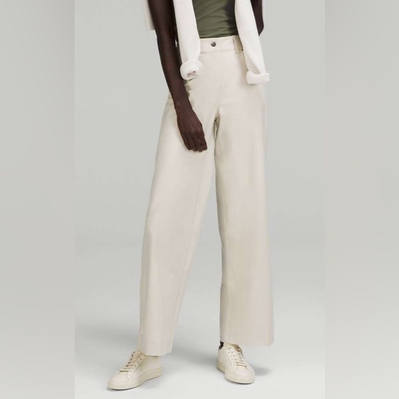 NWOT Lululemon City Sleek 5 Pocket Wide-Leg High-Rise Pant Light Utilite… - Picture 1 of 9